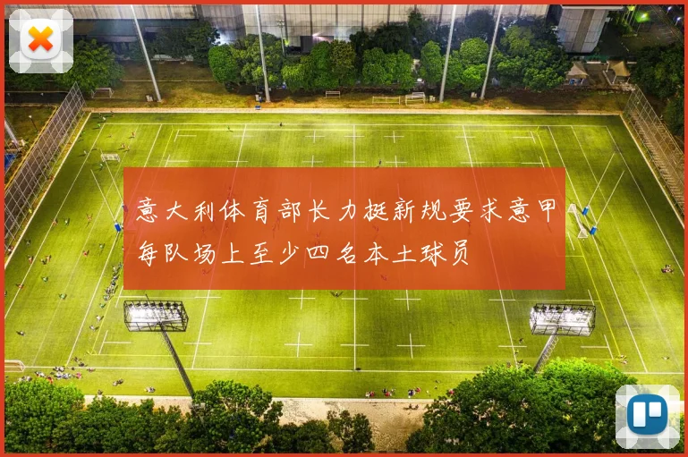 意大利体育部长力挺新规要求意甲每队场上至少四名本土球员